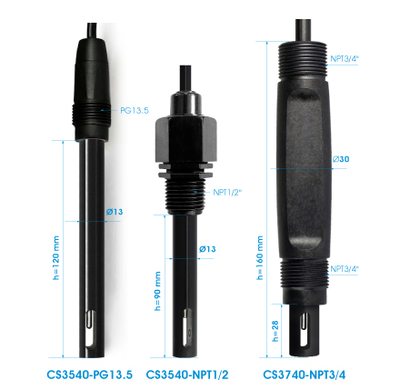K=0.45 10 - 500 mS/cm Conductivity Sensor 